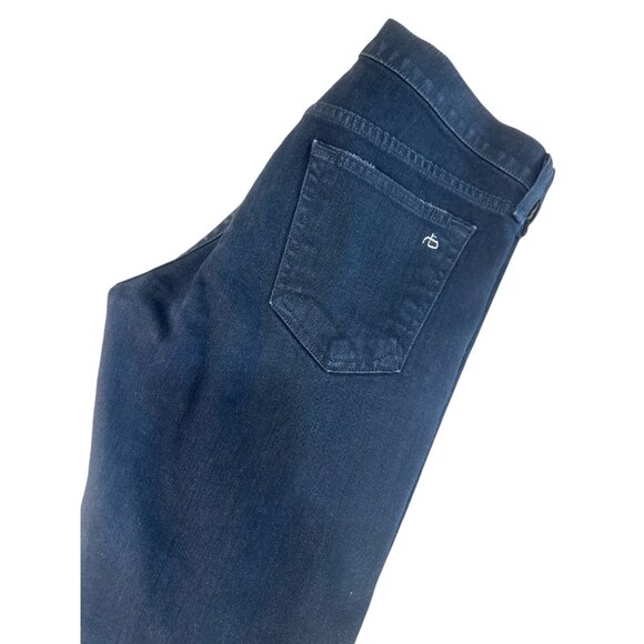 Rag & Bone Fit 1 Extra Slim Jeans Mens 31 Black Button Fly Distressed Mid Rise - Picture 14 of 16